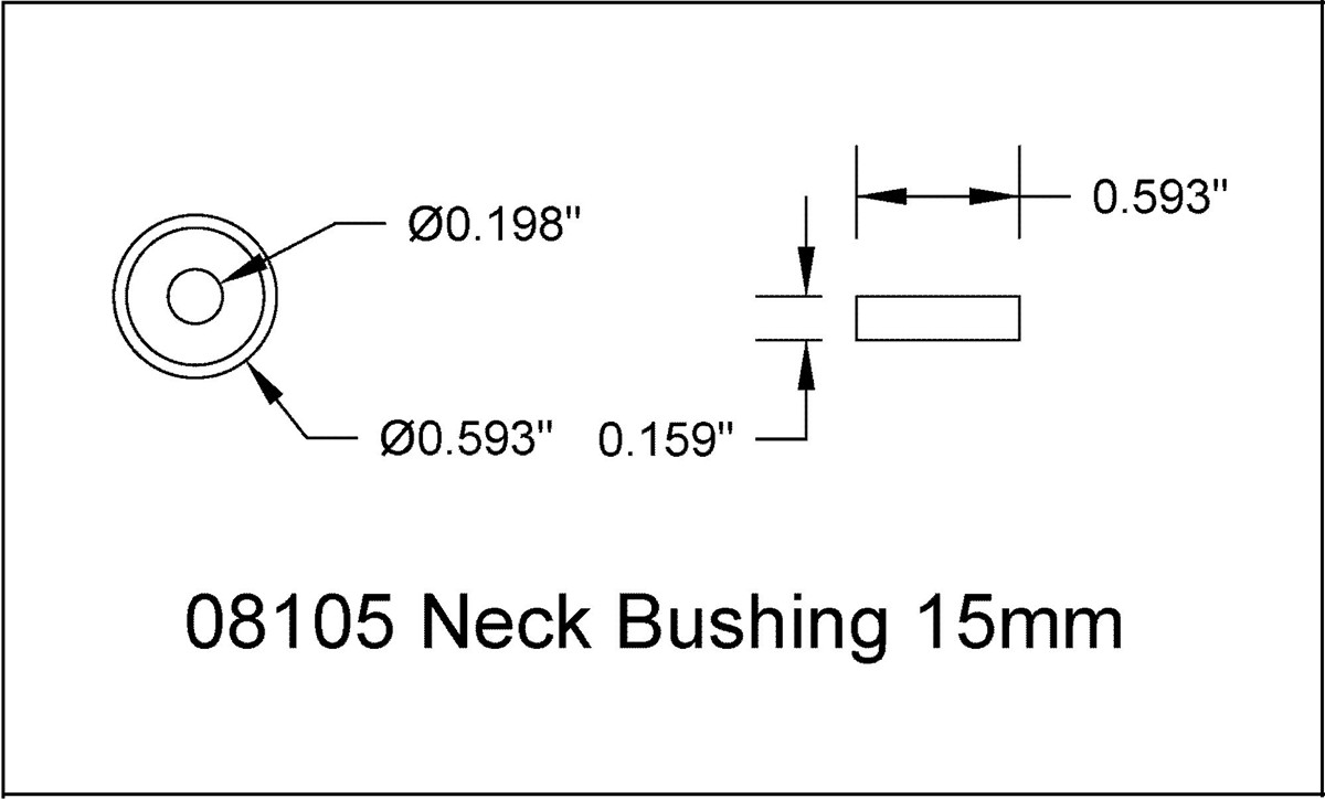 Neck Bushing Gold 15mm Set 0f 4